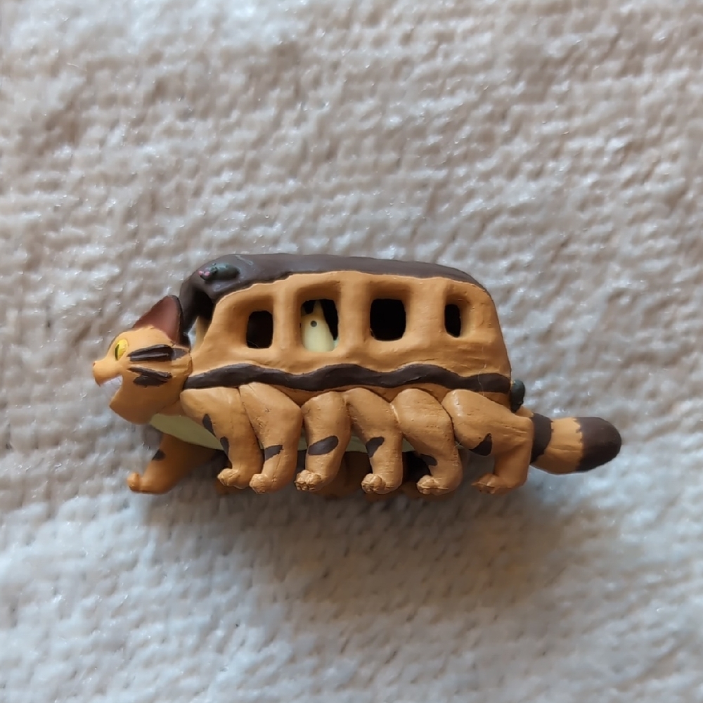 Brown and Tan Cat Bus Figurine